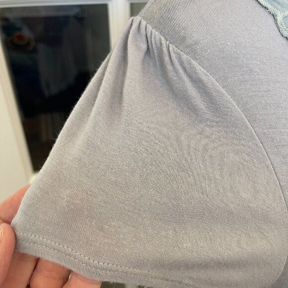 Bluheaven by UMGEE Gray/Blue Embellished Open Back Knit Top - Small - Picture 5 of 10